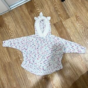 Cat & Jack Textured Soft Unicorn hoodie 🦄 Girls size 4